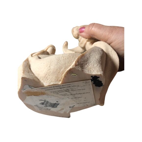 Nativity One Piece Sandstone Resin Christmas Candle Tea Light 9” - Picture 5 of 6